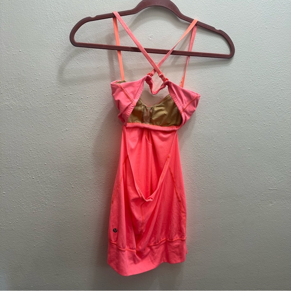 Lululemon Strappy Hot Pink Skinny Strap Tank Top Size 4 - Picture 4 of 8